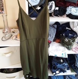 Olive green bodycon dress